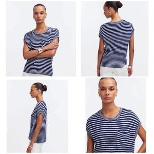 Madewell
Ribbed Pocket Sweater Tee in Stripe